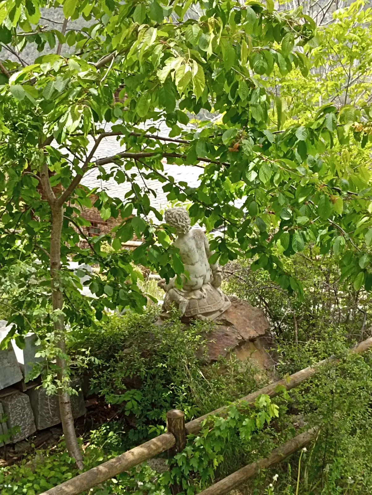 Sculpture avec végétation