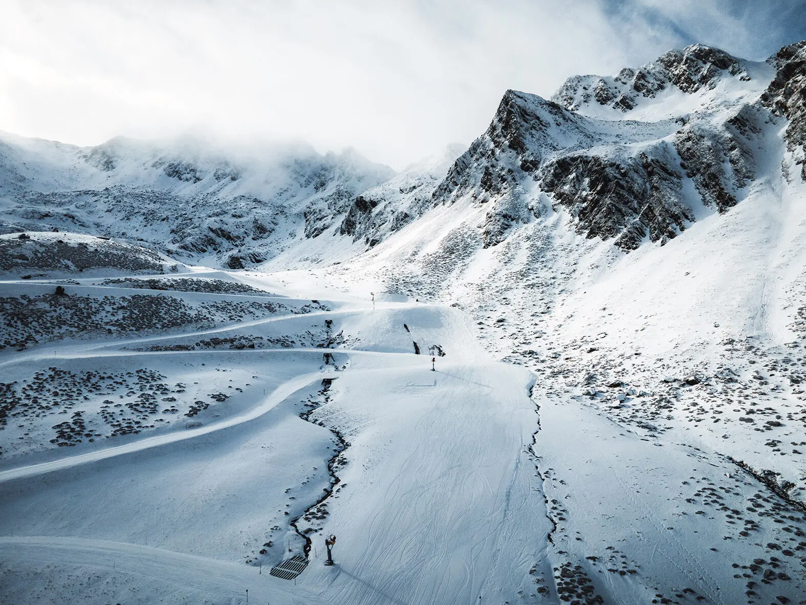 Ski slopes at Ordino Arcalís in Andorra