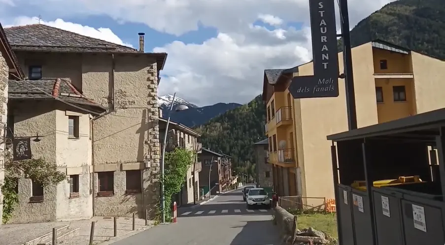 Street in the center of Sispony with stone houses
