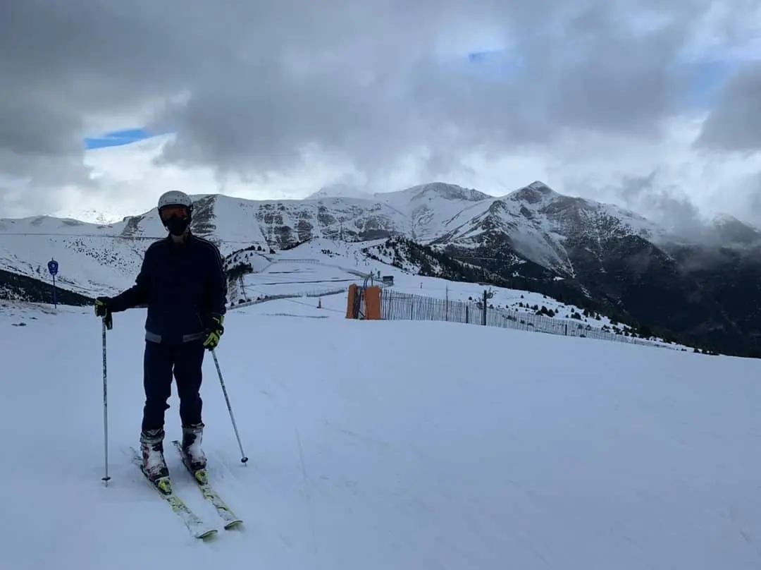 Manuel Cabarcos sur les pistes d'Arinsal