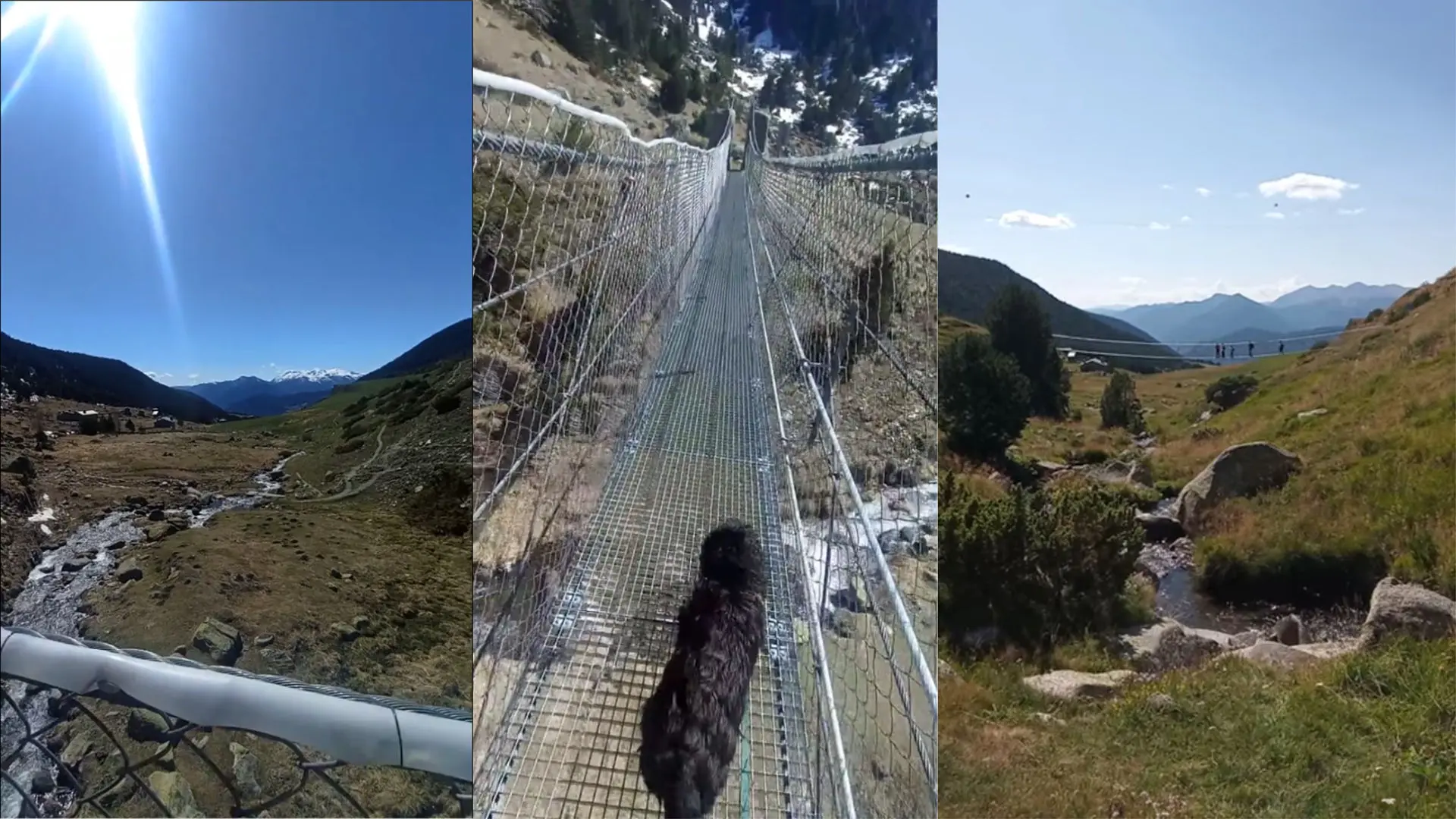 Puente Tibetano de Encamp en Andorra - vista panorámica