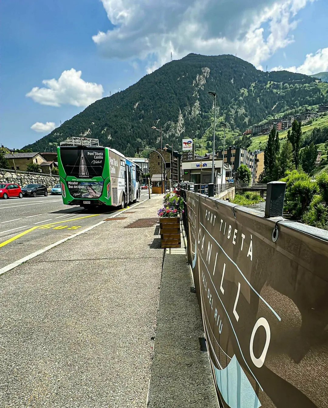 Arrêt de bus vers le Pont Tibétain de Canillo
