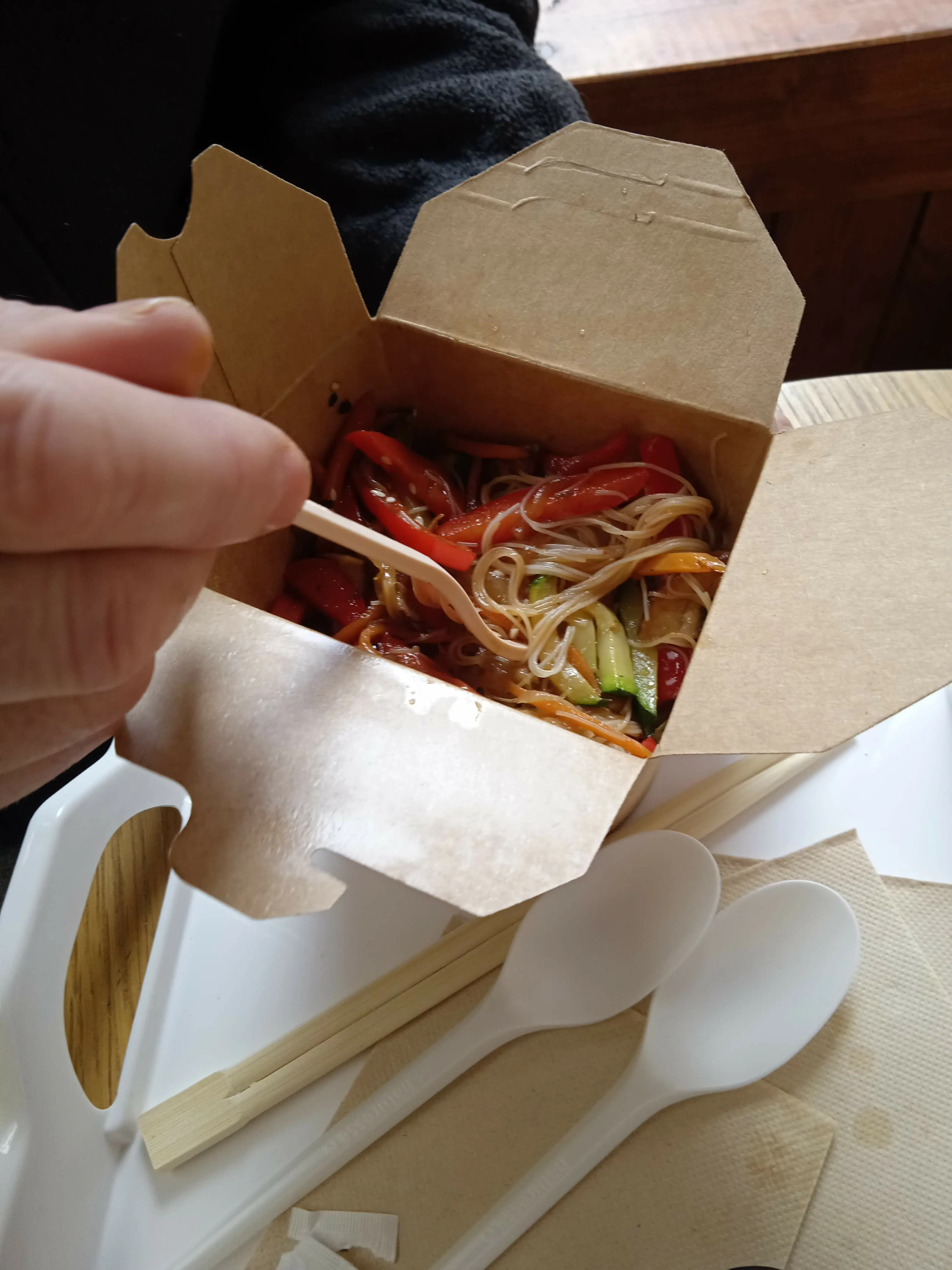 Fideos con verduras