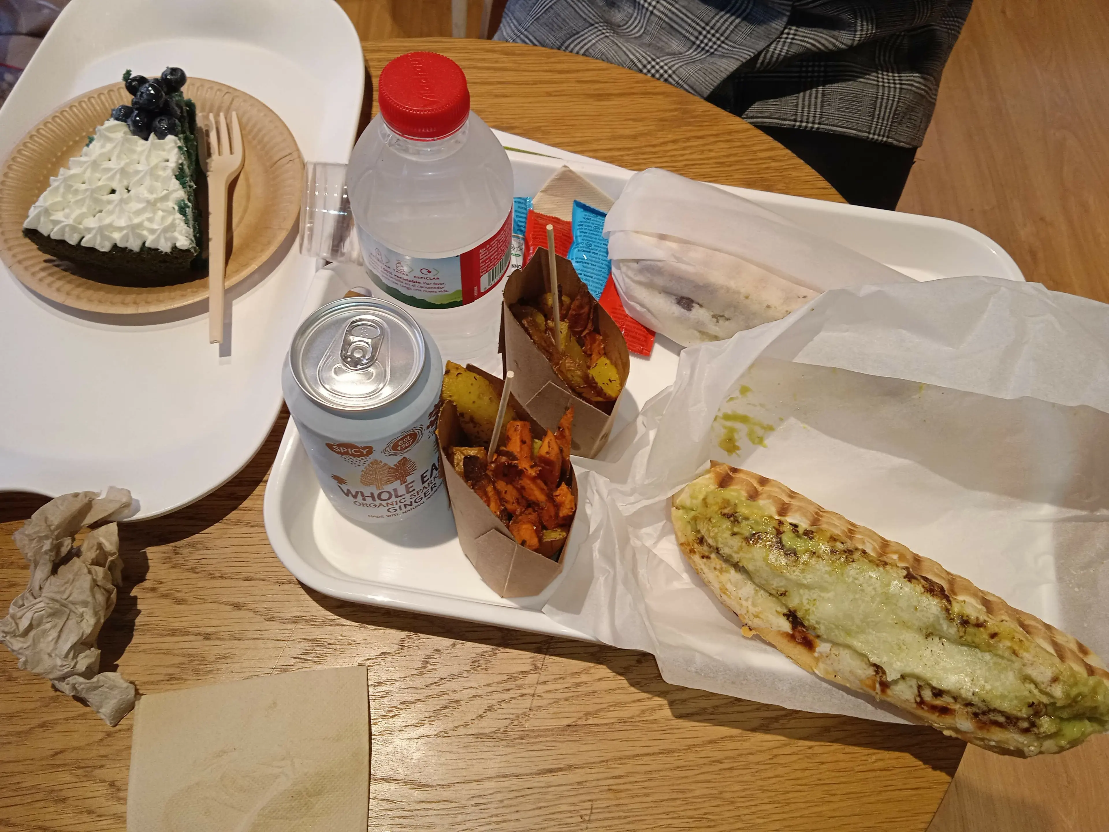 Kebab vegano con postre