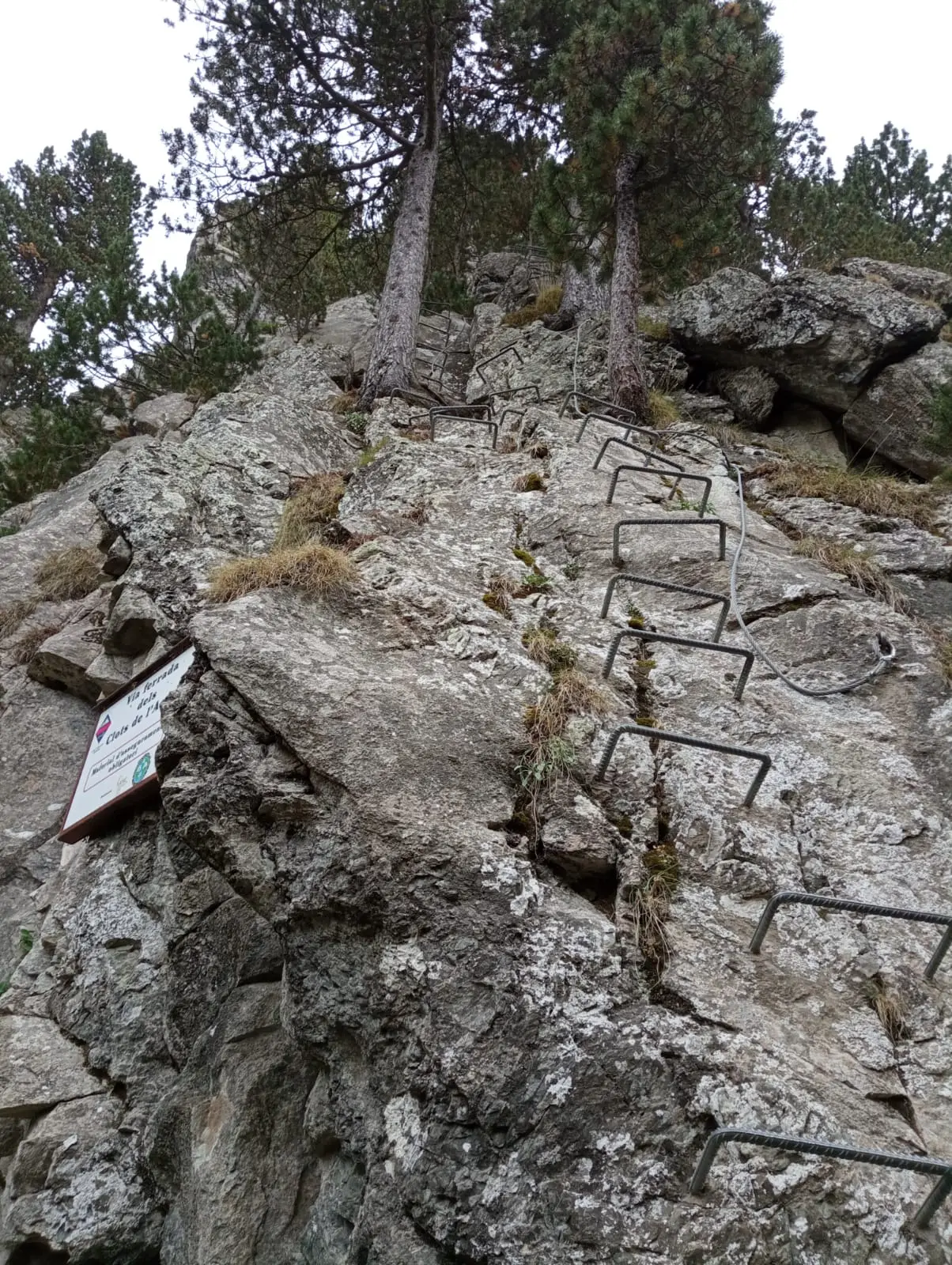 Vía ferrata Clots de l'Aspra en Cortals d'Encamp